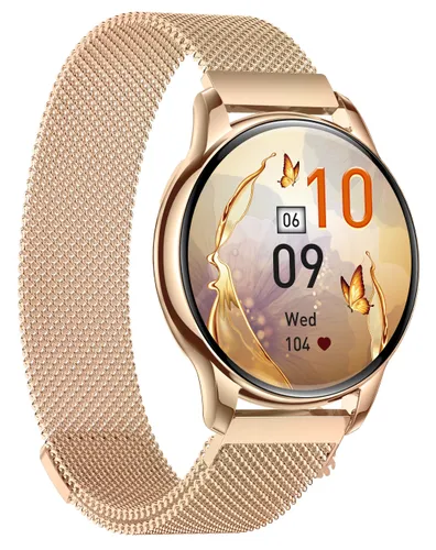 Smartwach MAXCOM Ecowatch 3 Złoty + Świeca Sojowa Sunnysmell