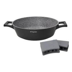 TOGNANA Ambiziosa 32 cm - patelnia granitowa nieprzywierająca z nakładkami na uchwyty