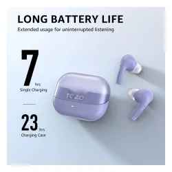 Słuchawki bezprzewodowe Tozo Agile Nova Dokanałowe Bluetooth 5.3 Fioletowy