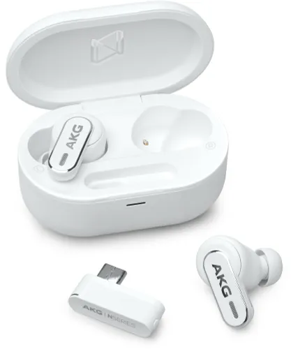 Słuchawki dokanałowe AKG N5 Hybrid ANC Wodoodporne Biały
