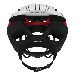 Kask rowerowy Abus Aventor biało-czerwony