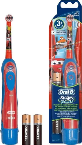 Oral - B Döner Diş Fırçası Çocuk Aşamaları Güç Arabaları Kırmızı ve Mavi