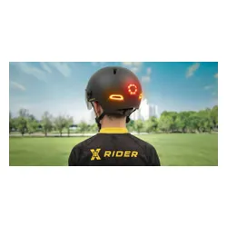 Kask XRIDER XRIH008M Inteligentny Czarny Miejski z lampką i kierunkowskazami (rozmiar M)