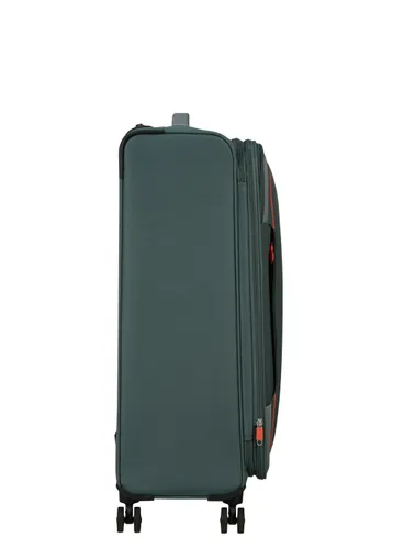 Большой расширяемый чемодан American Tourister Pulsonic-dark forest