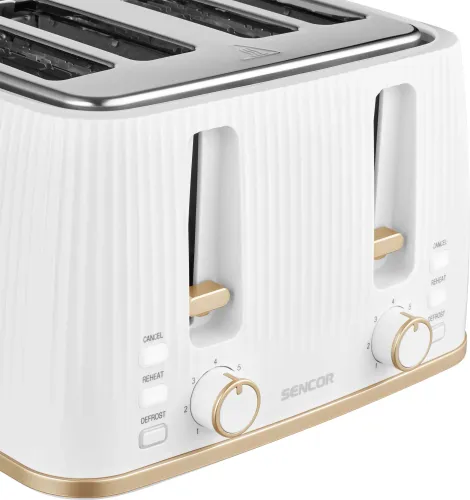 Toster Sencor STS 7540WH Ruszt do bułek Rozmrażanie 1860W