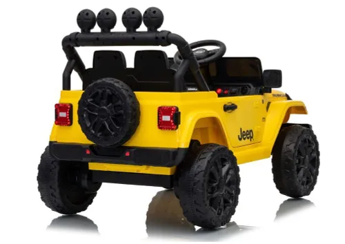 Auto Na Akumulator Jeep Rubicon 2X200W 24V Eva Skóra LED Pilot Radio MP3
