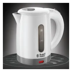 RUSSELL HOBBS Travel 0,85 l biały - czajnik elektryczny turystyczny z kubkami i łyżeczkami