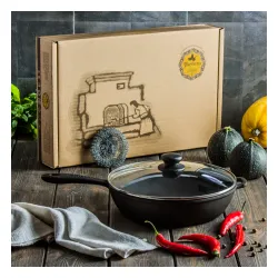 Patelnia żeliwna z pokrywką MAYSTERNYA IRON 26 cm