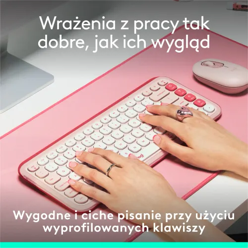 Klawiatura membranowa Logitech POP Icon Keys Różowy