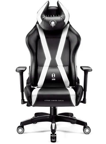 Fotel Diablo Chairs X-Horn 2.0 King Size Gamingowy do 180kg Skóra ECO Czarno-biały