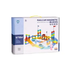 Tor Dla Aut Klocki Magnetyczne Komplet 154 Elementy Autka LED
