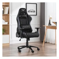Fotel GAMVIS Phantom Large Czarny (białe elementy)