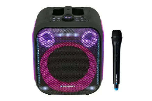 Power Audio Blaupunkt Party Box PB6LED 40W Bluetooth Radio FM Mikrofon Karaoke Czarny