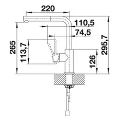 Bateria BLANCO Lanora-S 523123 Stal szczotkowana