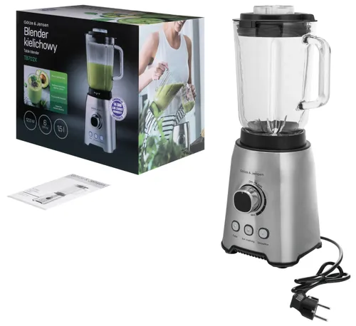 Blender kielichowy GÖTZE & JENSEN TB702X 1200W kruszenie lodu dzbanek 1.5L