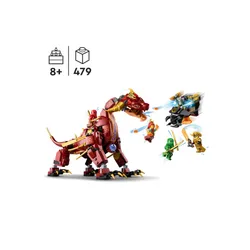 LEGO Ninjago 71793 lav ejderhası ateş dalgasına dönüşüyor