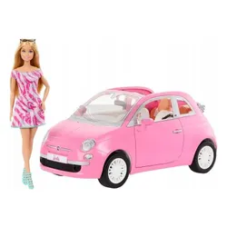 BARBIE AUTO FIAT 500 KABRIOLET SAMOCHÓD DLA LALEK Barbie zestaw z lalką HRG59