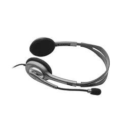 Słuchawki przewodowe z mikrofonem Logitech Stereo Headset H111 Nauszne Szary