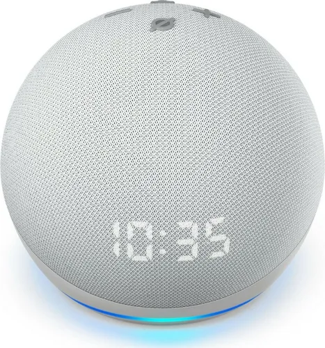 Glasier White Saatli Amazon Echo Dot 4 Hoparlörü (B07XJ8C8F7)