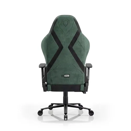 Fotel Diablo Chairs X-Horn 2.0 Normal Size Forest Green Gamingowy do 140kg Tkanina Czarno-Zielony