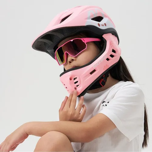 Kask rowerowy dziecięcy fullface szczękowy 2w1 odpinana szczęka rozmiar "S"