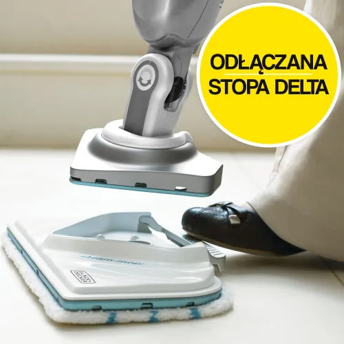 Mop parowy BLACK&DECKER BHSM1615DSG-QS Biało-szary