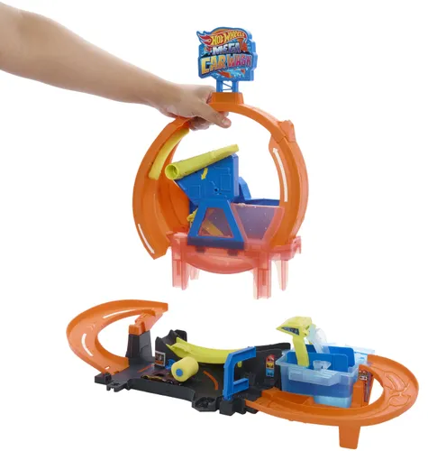 Tor Hot Wheels City Mega Myjna pętla + auto JHL97