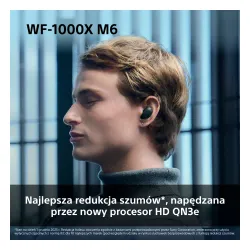 Słuchawki bezprzewodowe Sony WF-1000XM6 ANC Dokanałowe Bluetooth 5.3 Platynowo-srebrny