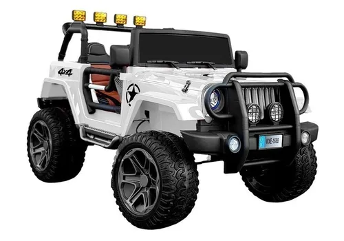 Auto Na Akumulator Dla 2 Dzieci Dżip Wxe-1688 4X4 LED Pilot Skóra Eva MP3 Strong 2 Akumulatory