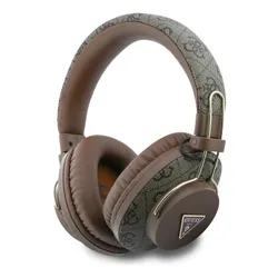Słuchawki nauszne GUESS Triangle Logo Bluetooth ENC Brązowy