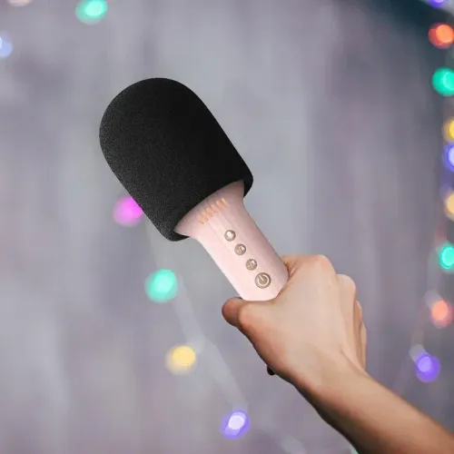 Mikrofon z głośnikiem Bluetooth Forever BMS-500 5W Różowy