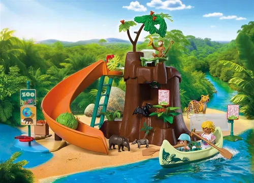 PLAYMOBIL Zoo 72071 Przygoda w dźungli, zestaw dla dzieci +4 lata