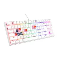 Klawiatura mechaniczna Genesis Thor 303 TKL RGB Outemu Peach Silent Biały