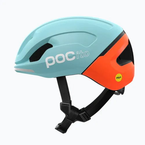 Kask rowerowy dziecięcy POC Pocito Omne MIPS Jr indicolite blue matt/carnelian orange matt