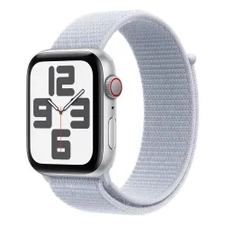 Apple Watch SE GPS + Cellular koperta 44mm aluminium srebrny opaska sportowa błękitnego obłok