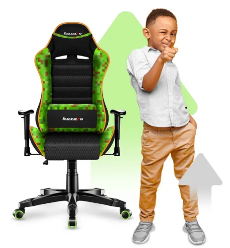 Fotel HUZARO Ranger 6.0 Pixel Mesh Czarno-zielony