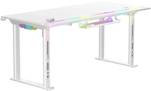 Biurko gamingowe COBRA Electra S CRF1622ELWHRGB Biały