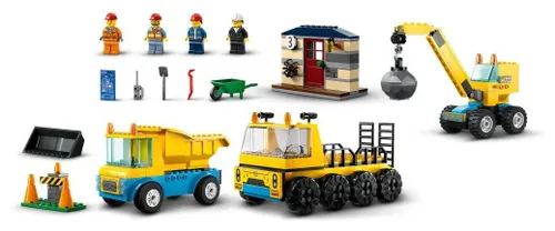 Lego City 60391 yıkım topu ile kamyon ve vinç