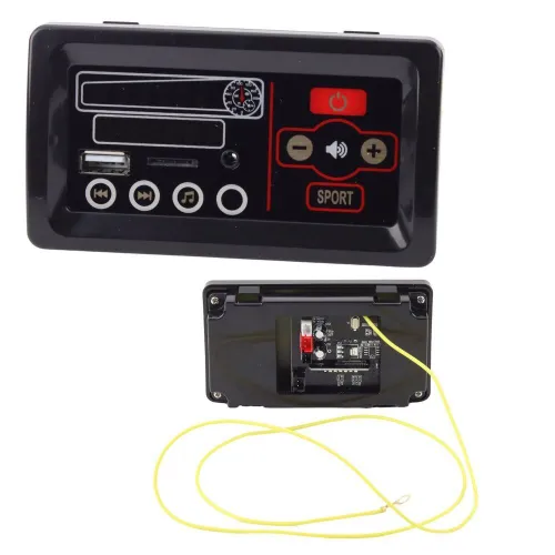 Panel Muzyczny Do Pojazdu Na Akumulator 12V Karta microSD USB Wyświetlacz LED
