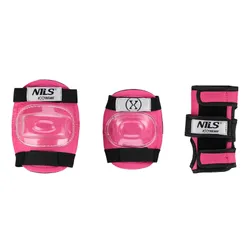 Kask NILS EXTREME MR290 Różowy (rozmiar M) + Zestaw ochraniaczy