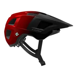 Kask rowerowy LAZER Lupo KinetiCore Czarno-czerwony MTB (rozmiar uniwersalny)