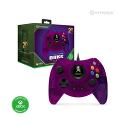 Геймпад Hyperkin Duke Wired Controller Xbox 20th Anniversary Limited Edition Purple Cortana для Xbox, ПК - проводной