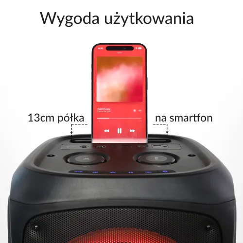 Power Audio Opticum Sound X11 Party Box 40W Bluetooth Radio FM Czarny