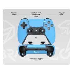 Pad Cobra QSP572CBL do PS5, PC, Android, iOS Bezprzewodowy/Przewodowy Camo Niebieski