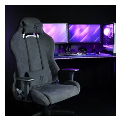 Fotel Arozzi Torretta Soft Fabric Dark Grey Gamingowy do 120kg Tkanina Ciemnoszary