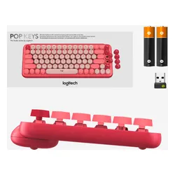 Беспроводная клавиатура Logitech POP Keys коралловая (920010737)