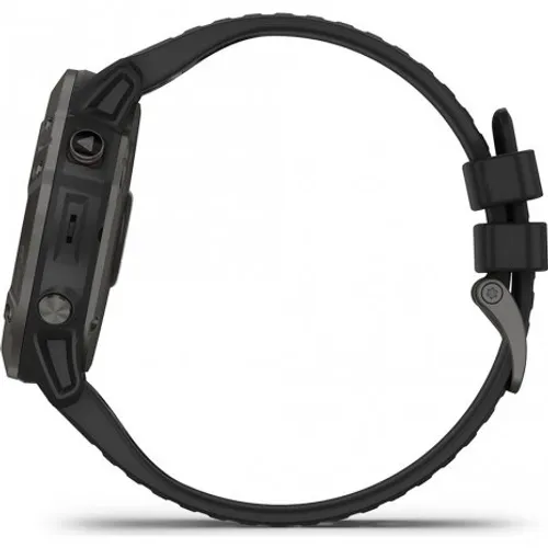 Smartwatch Garmin Fenix 6X Pro Solar tytanowo-szary z powłoką DLC i czarnym paskiem (010-02157-21)