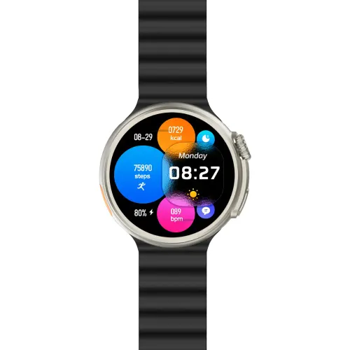 Smartwatch Yaxo OXNARD Titanium 51mm GPS Czarny