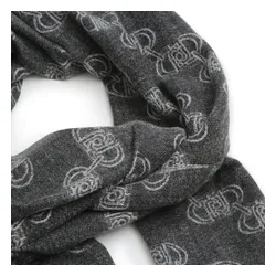 Liu Jo Stola eșarfă Jacquard logo 2f3079 T0300 Nero 22222