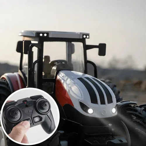 Interaktywny Traktor RC z Wywrotką Ciągnik z Przyczepą Zdalnie Sterowany Zestaw